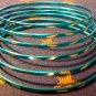 Small Blue Frosted Aluminum Bracelet