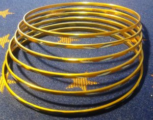 Small Yellow Frosted Aluminum Bracelet