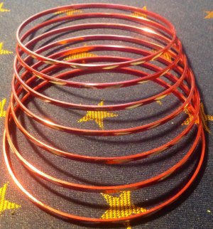 Small Pink Frosted Aluminum Bracelet