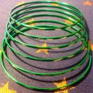 Small Green Frosted Aluminum Bracelet