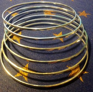 Small Silver Frosted Aluminum Bracelet