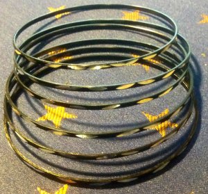 Small Black Frosted Aluminum Bracelet