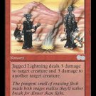 Jagged Lightning - NEAR MINT+ (Magic MTG: Urza's Saga Card #200) UNPLAYED Red Uncommon, for sale