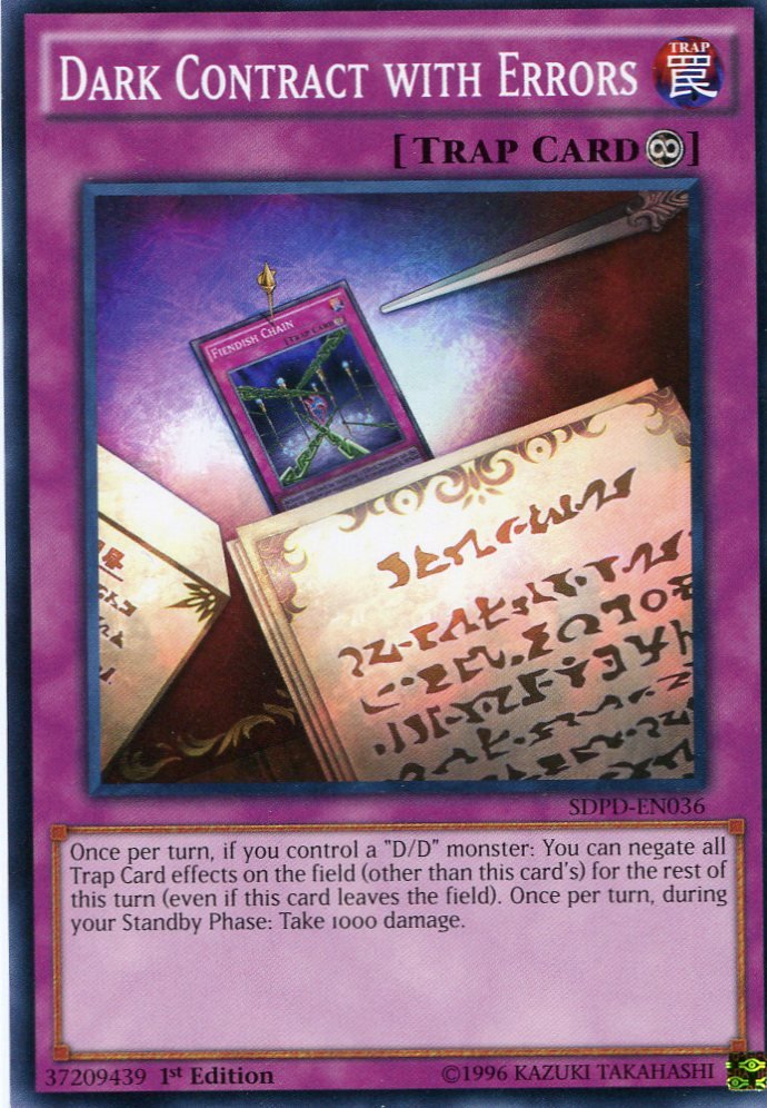 Yugioh Pendulum Domination Dark Contract with Errors, SDPD-EN036