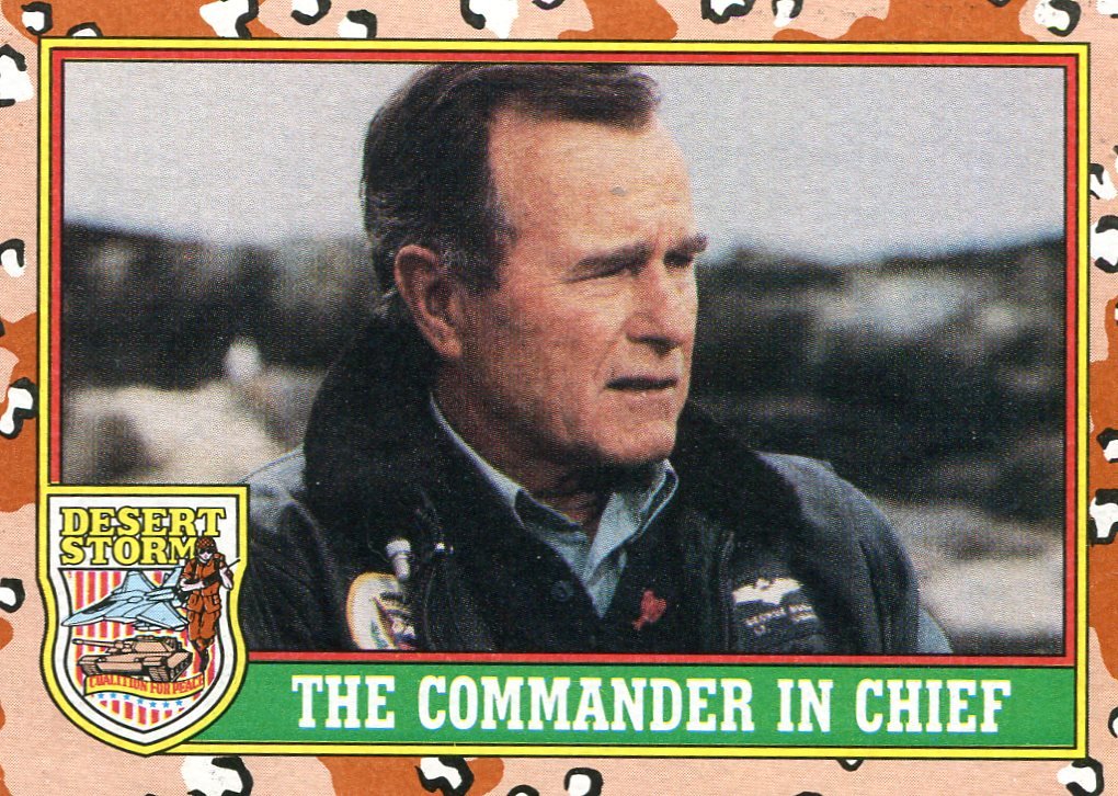1991 Topps Desert Storm #1 Commander in Chief George Bush