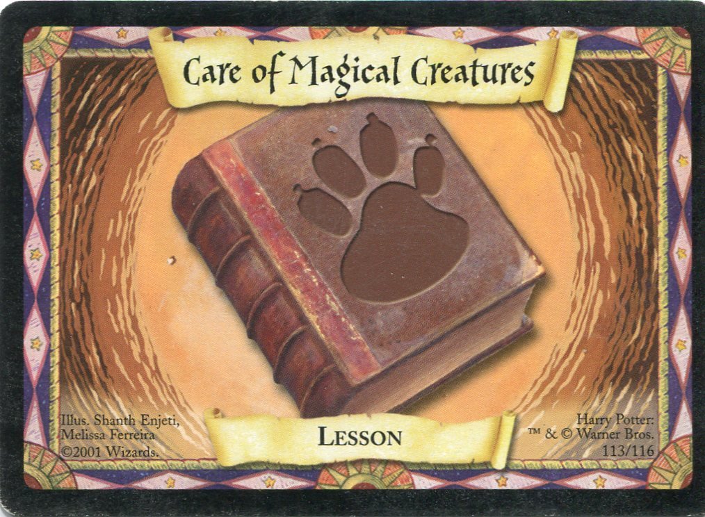 2001 Harry Potter Card #113 Care of Magical Creatures
