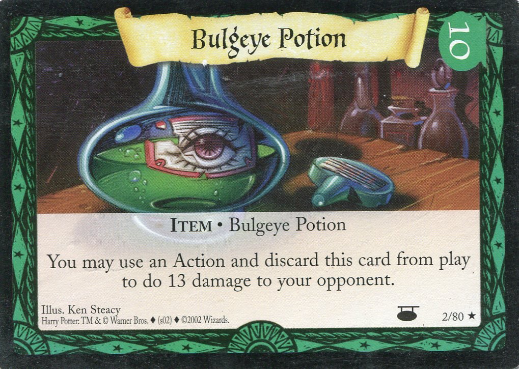 2001 Harry Potter Card #D002 Bulgeye Potion