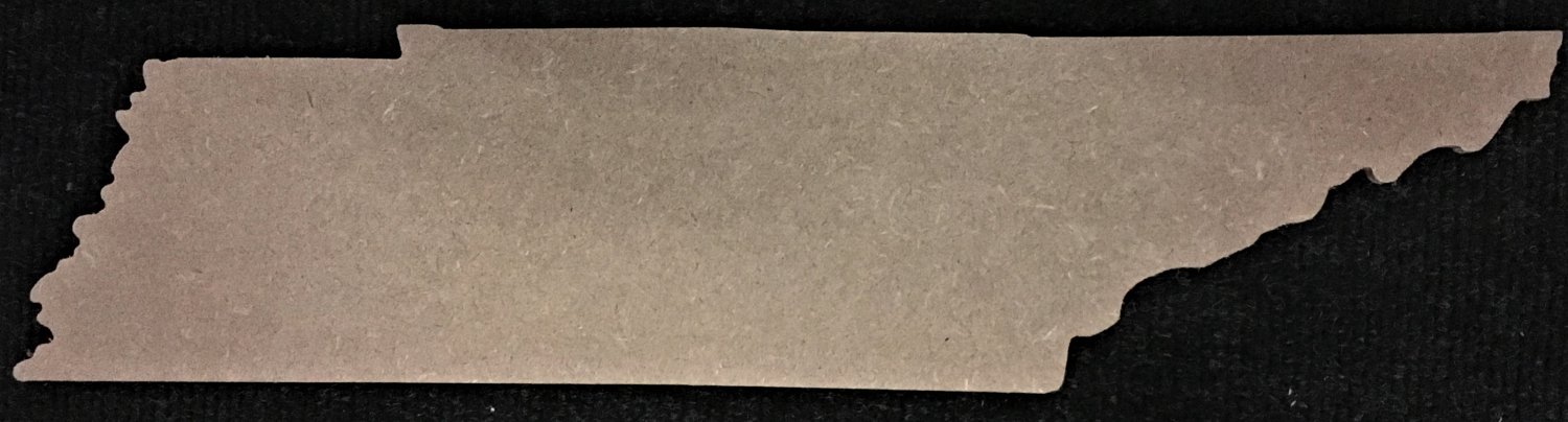 4.7" x 24" - Tennessee - 1/4"Thick MDF Cut Out Made in the USA