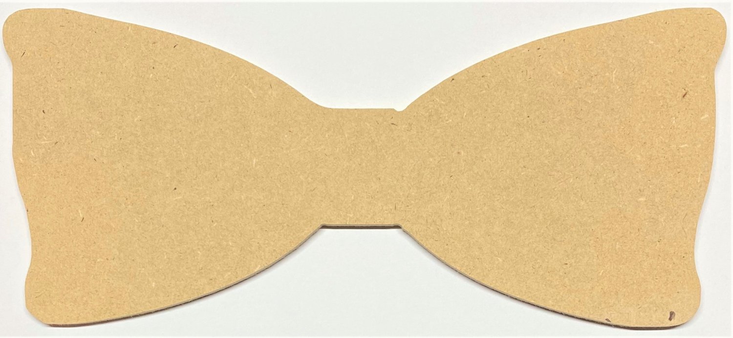 6" - Bow Tie - 1/4"Thick MDF Cut Out Made in the USA