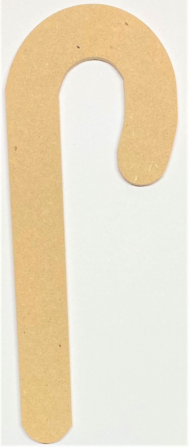 24" - CANDY CANE - 1/4"Thick MDF Cut Out Made in the USA