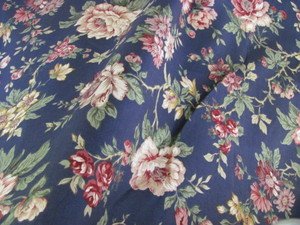 FABRICS MILL CREEK SCREEN PRINT BLUE FLORAL 54"