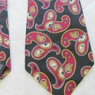 I MAGNIN SILK PAISLEY EUC ***Black Burgundy Gold White CLASSIC