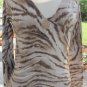 GUESS JEANS SWEATER TOP V-NECK Animal Print Silk Blend Medium Excellent