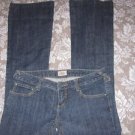 FREE PEOPLE JEANS 28 X  33 ½" FLARE Sexy Plain Pocket Thick Denim