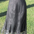 KAREN KANE  Size 6 Meshed Lined Skirt with Silver Embellished Scalloped Hem Line