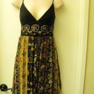 KATHRYN CONOVER SIZE 8 Spaghetti  Strap Embroidered Bodice Knee Length Dress USA