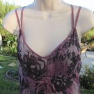 RANGOON BY DA-NANG SILK SAND WASHED Purple Tie Front Side Zipper Lined Dress