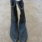 ZODIAC BOOTS VINTAGE Size 6 ½ BLACK SUEDE/LEATHER DECORATIVE DANCE WESTERN