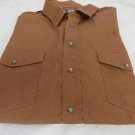 PANHANDLE SLIM XLT SHIRT Rust Brown Pearl Snap Western Retro EUC Long Sleeve