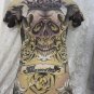 REMETEE AFFLICTION Shirt City of Angels YELLOW Flying Skull Small NEW
