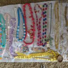 VINTAGE FASHION NECKLACES MISC LOT Costume Watches Bracelets Earrings 43 +