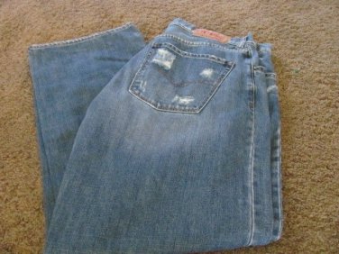 GUESS JEANS MENS Destroy 32 X  31 &Acirc;&frac12;  EUC AUTHENTIC ORIGINAL Distress