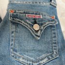 HUDSON JEANS CROP Size 28 H178SD Flap Pockets Distress