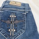 SANG REAL By Miss Me Wing Cross Studded Boot Cut 27 x 33 ½" Low