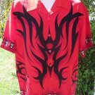DRAGONFLY SHIRT RED RAGE PRINT NWT Large Hot Topic Mens Club NICE