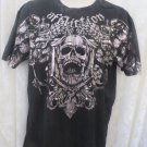 AFFLICTION TEE XLSIGNATURE SERIES FEDOR EMELIANENKO   Black silver metallic