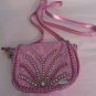 KIPPYS PURSE BELT POUCH PINK METALLIC  Crystals  Cross Body BLING Dance Cowgirl