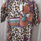 Giorgio DANIELI Shirt VINTAGE Dress Casual Retro MEDIUM PARROT ANIMAL PRINT