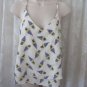 VERONICA M LOS ANGELES Blouse TANK TOP Cami  NEW XSMALL IVORY FEATHER BOHO