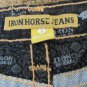 Iron Horse BAZINE II JEANS 0 NWOT PATCH LOW SLIM CUFFED Straight WESTERN Cowgirl