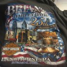 HARLEY Davidson TEE  25TH ANNIVERSARY Brians Langhorne, PA