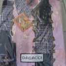 DAGACCI Mens Dress Shirt Perma Press Polyester BEAUTIFUL Peach Skin NEW M-2XL