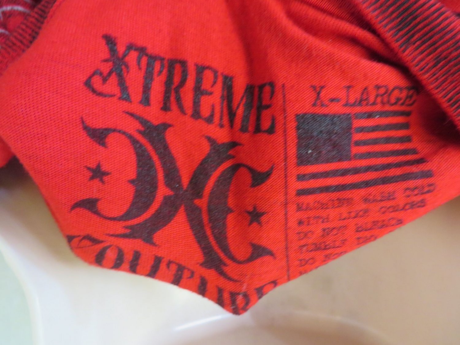 AFFLICTION TEE extreme couture red XL NEW Skull Winged Cross