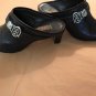 BRIGHTON SHOES MULES HEELS SLIDES TAPA BROWN LEATHER SILVER TRIM Size 6 &Acirc;&frac12;