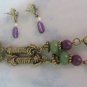 LIZ CLAIBORNE NECKLACEs Earrings Matching  VINTAGE Various stone acrylic