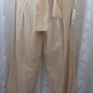 2B RYCH PANT SUMMER IN PEANUT Cotton Silk Casual Dress Lounge Pant With TIE Belt