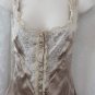ELI Tahari Silk Came Tank Lace NUDE s/p