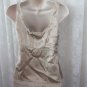 ELI Tahari Silk Came Tank Lace NUDE s/p