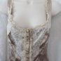 ELI Tahari Silk Came Tank Lace NUDE s/p