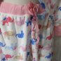 PJ Couture Pajama's Sleepwear Pink White Elephants  LARGE JRs. NEW SOFT