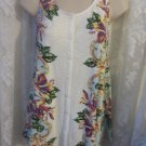 Anthropologie Floral Hybiscus Button down Tank Top By Akemi + Kin Sz XS