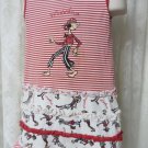 MOSCHINO BAMBINO Dress Red White Stripe Polka Dot Olive Oyl  DARLING 3A Ruffles