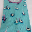 MUNKI MUNKI NITE-NITE XS Night Gown Blue Penguins Sledding NEW