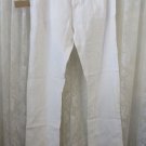 CLAUDIO Milano Natural Fabric PANT JEAN Linen 34 x 34 Eco Friendly WHITE