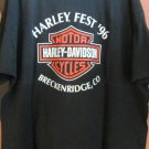 HARLEY DAVIDSON TEE BLACK XXXL Vintage RK STRATMAN 96 HARLEY FEST Eagle DENVER
