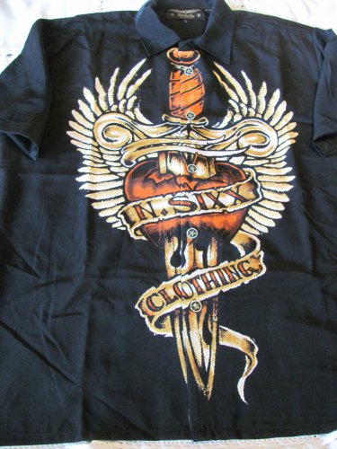DRAGONFLY SHIRT N.SIXX WINGED DAGGER NSPG11 Rare  NEW XL